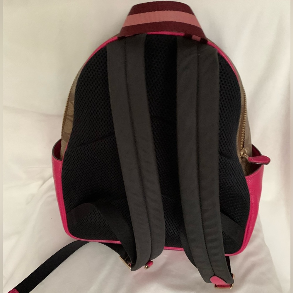 Coach Signature Brown and Pink Backpack - Picture 8 of 8